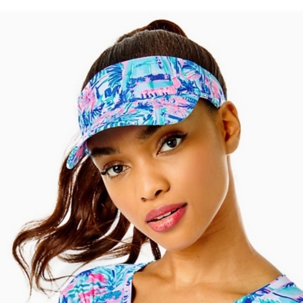 🌺 NWT Lilly Pulitzer Its A Match Visor | Ravello Blue Perfect Match Accessor